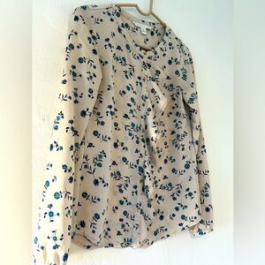 Lauren Conrad XS Floral Long Sleeve Blouse
